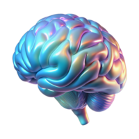 stunning artistic A holographic projection of a human brain, intricate details, scientific visualization style premium png