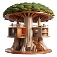 vibrant abstract Microscale apartment complex built within a giant sequoia tree, intricate interior design, natural light filtering through the bark, sustainable and innovative, authentic png