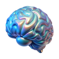 wonderful creative A holographic projection of a human brain, intricate details, scientific visualization style professional png