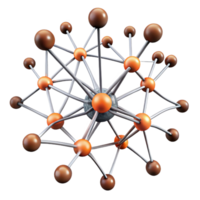 elegant creative A network of interconnected neurons firing electrical signals, microscopic view, scientific visualization style professional png