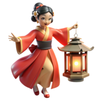serene abstract A geisha performing a traditional dance in a Japanese teahouse, her movements graceful and fluid, lit by soft lantern light, in the style of a ukiyo-e print authentic png