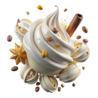 wonderful abstract Cream White Vanilla Bean Texture Sweet Spice Transparent authentic png