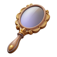 magnificent modern A vintage hand mirror with an ornate frame, soft diffused lighting, Art Nouveau style authentic png