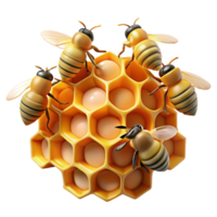 impressive rustic A swarm of bees buzzing around a honeycomb, close-up, macro photography style exclusive png