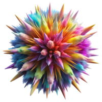 magnificent modern A chaotic explosion of colorful particles, resembling a supernova, with a vibrant, energetic feel. Abstract expressionism style with a textured canvas high quality png