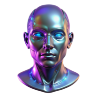 wonderful vintage A holographic projection of a human face, glitching and distorting in a dark, futuristic environment, illuminated by flickering neon lights. Style cyberpunk high resolution png