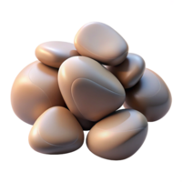 wonderful vintage A group of pebbles on a beach, smooth and polished, soft lighting original png