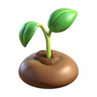 beautiful rustic A sprouting bean seedling pushing through the soil, soft lighting, time-lapse photography style genuine png