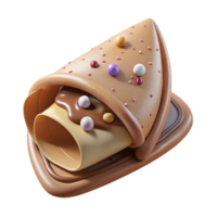 serene contemporary Crepe Nutella Filling Dessert Transparent Cafe Menu high resolution png