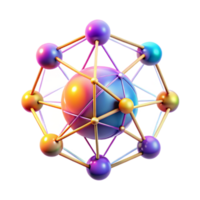 wonderful artistic A digital representation of the internet, interconnected nodes and data streams, vibrant lighting, abstract, high quality png