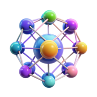 vibrant minimalist A digital representation of the internet, interconnected nodes and data streams, vibrant lighting, abstract, high quality png
