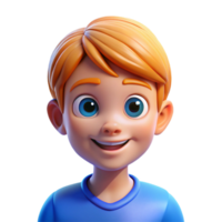 elegant classic Portrait of a child with bright blue eyes and a mischievous smile, lit by natural window light, in an impressionistic style high quality png