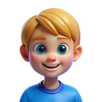 wonderful artistic Portrait of a child with bright blue eyes and a mischievous smile, lit by natural window light, in an impressionistic style premium png