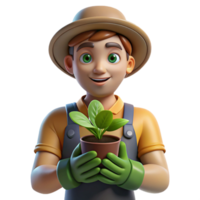 stunning vintage Portrait of a gardener with dirt on their hands and a peaceful expression, lit by sunlight filtering through leaves, in an impressionistic style exclusive png