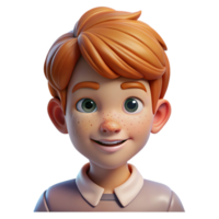 serene artistic Portrait of a young boy with freckles and a mischievous grin, brightly lit with soft, diffused light, Art Nouveau style genuine png
