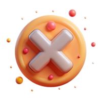 dramatic minimalist Cross Cancel Icon Negative Action Cutout for User Interface Design original png