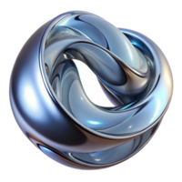 elegant creative A fluid, morphing sculpture of chrome and glass, with realistic reflections and refractions, under a cool, ambient light authentic png