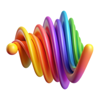 elegant minimalist An abstract representation of sound waves, using flowing lines and vibrant colors, with a dynamic, energetic style authentic png