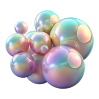 dramatic contemporary A field of shimmering, iridescent bubbles, reflecting a spectrum of pastel colors under a soft, diffused light, dreamlike style authentic png