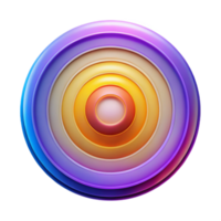 impressive artistic A series of concentric circles, radiating outwards in a vibrant, spectral color scheme, illuminated by a pulsating, strobe light, op art style exclusive png
