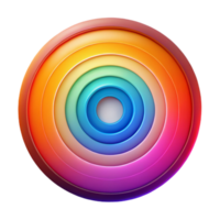 impressive classic A series of concentric circles, radiating outwards in a vibrant, spectral color scheme, illuminated by a pulsating, strobe light, op art style original png