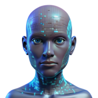 beautiful classic A digital representation of a human face, composed of binary code, glitching and distorting, cyberpunk style original png
