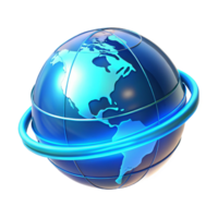 elegant creative A holographic projection of planet Earth, rotating slowly, continents outlined in glowing blue lines, lit by a soft, ethereal light. Sci-Fi style detailed png