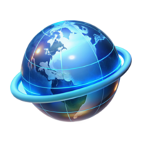 serene classic A holographic projection of planet Earth, rotating slowly, continents outlined in glowing blue lines, lit by a soft, ethereal light. Sci-Fi style premium png