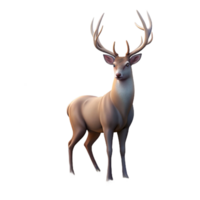 magnificent rustic A majestic stag standing in a misty forest, depicted in a realistic style with soft, diffused lighting and muted colors high quality png