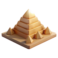 stunning abstract Egyptian pyramid, colossal stone structure, desert landscape, midday sun lighting, ancient architecture high quality png