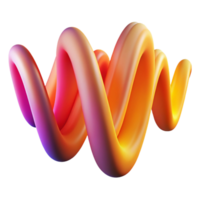 serene contemporary An abstract representation of sound waves, visualized as vibrant, undulating lines in a gradient of warm colors, lit by a soft, diffuse light. Style Visual Music exclusive png