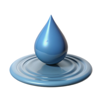 impressive modern A single raindrop falling onto the surface of a still pond, creating ripples, realistic water physics, soft lighting premium png