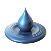 serene traditional A single raindrop falling onto the surface of a still pond, creating ripples, realistic water physics, soft lighting original png