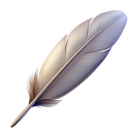 impressive modern A single feather floating in the air, soft lighting, delicate details, realistic style professional png