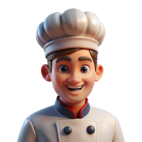 vibrant contemporary Portrait of a skilled chef with a confident smirk, illuminated by the bright lights of a professional kitchen, rendered in a realistic digital painting style high quality png