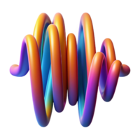 magnificent contemporary An abstract representation of sound waves, visualized as vibrant, pulsating lines, with a dynamic, energetic style high quality png