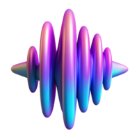 dramatic classic An abstract representation of sound waves rendered in vibrant, pulsating colors, synthwave style high quality png