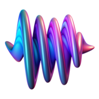 elegant abstract An abstract representation of sound waves rendered in vibrant, pulsating colors, synthwave style premium png