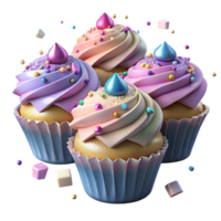 wonderful minimalist Cupcakes Frosted Sprinkles Transparent for Bakery Websites png
