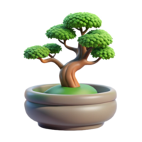 vibrant rustic A bonsai tree in a pot, miniature, serene, meditative premium png