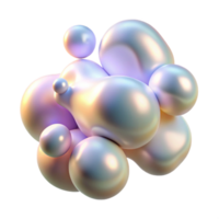 elegant abstract A field of floating, amorphous blobs with a pearlescent sheen, lit by a soft, ethereal glow, abstract expressionism style original png