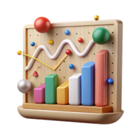 elegant traditional Cutout Line Chart with Data Points for Financial Analysis png