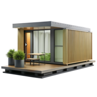 vibrant traditional Modular housing unit, prefabricated design, minimalist aesthetic, sustainable architecture, urban setting high quality png