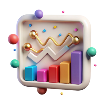 sereno moderno separar línea gráfico con datos puntos para financiero análisis alto resolución png
