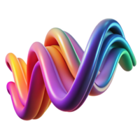 beautiful abstract An abstract representation of sound waves, visualized as undulating ribbons of color, with a dynamic lighting scheme and a smooth, glossy finish. Kinetic art style professional png