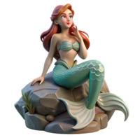 beautiful abstract A beautiful siren perched on a jagged rock, her enchanting voice echoing across the sea, lit by the setting sun, in a melancholic, Art Nouveau style authentic png