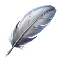 elegant artistic A single feather floating in the air, soft lighting, delicate details, realistic style authentic png