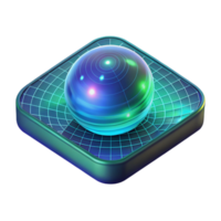 serene minimalist A holographic projection of a galaxy map, flickering and glitching, dark blue and green hues, data-driven visualization style genuine png