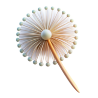 elegant rustic A single dandelion seed head, delicate and intricate, soft lighting, botanical illustration style high quality png