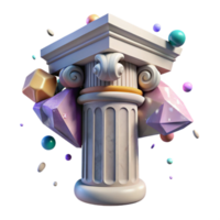 extraordinary contemporary Damaged Column Isolated Weathered Architectural Element png